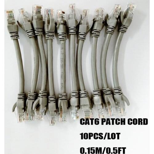 10pcs/lot 0.5FT CAT6 UTP Ethernet Cable 0.15m Network Wire RJ45 Patch Cord 15cm Lan Cable Made In China free shipping