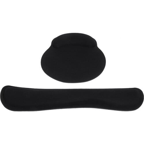 New Memory Foam Keyboard Silica Gel Pad and Game Mouse Wrist Rest Pad Set Ergonomic Mousepad for Office Gaming Laptop PC