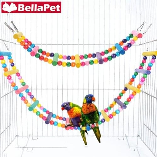 Stair Bird Toy for Parrots Agaponis Swing Wood Parrot Toys for Small Large Birds Accessories Perch Games Bird Toy for Parakeets