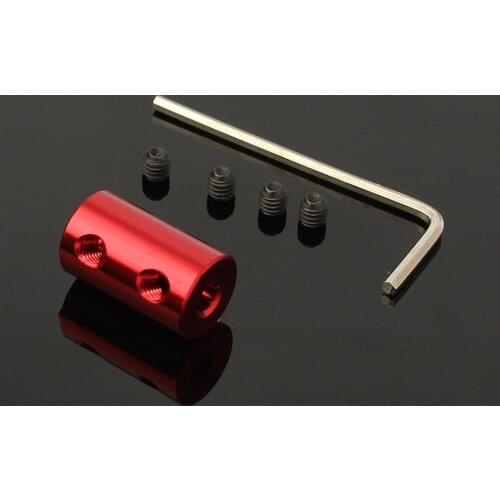 2PCS Aluminum Alloy 12x20mm Coupling Red Shaft Coupler with Hex Wrench and Screws Motor Coupler Connector