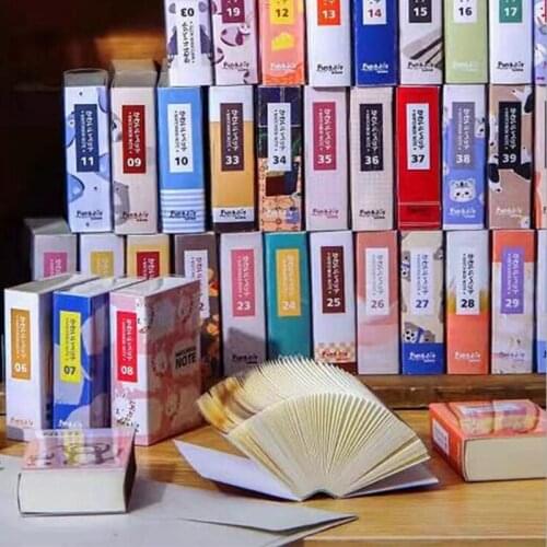 New 4PCS 1/12 Scale Dollhouse Miniature Retro Cartoon Pocket Flip Book Magazine Play Model Doll House Decor Toys