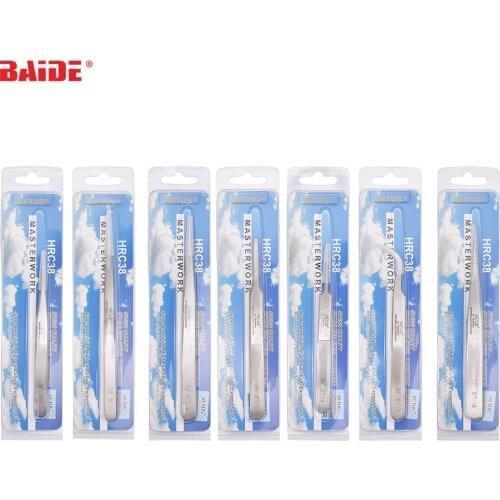 New 100% Original VETUS Tweezers Blue Pack HRC 38 Stainless Steel Tweezers ST 10 11 12 13 14 15 16 Precise Eyelash Makeup Tools