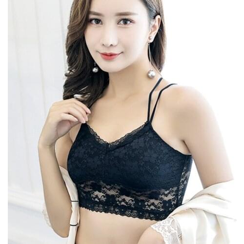 New Sexy Women Floral Lace Bra Wire Bra Bralette Female Lingerie Seamless Seamless Padding Transparent Intimate Bra