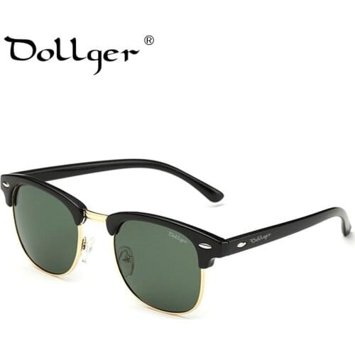Dollger Polarized Sunglasses For Men Women Brand Designer Vintage Half Metal Classic Style Mens Womens Sun Glasses Gafas D0303