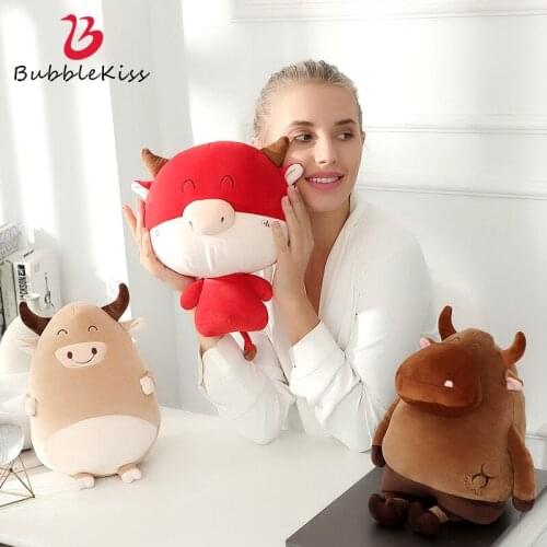 Bubble Kiss U-Shaped Pillow Cute Cow Cartoon Pillow Decorations For Home Office Nap Pillow Soft Portable Travel Car Neck Pillow