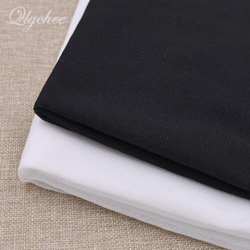 100*112cm Polyester Stretch Knitted Iron On Interfacing Sticking Lining Black White DIY Craft Quilting Patchwork