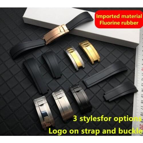 Imported Fluorine rubber silicone 20mm Watch band Watchband for Role strap Daytona Submariner DEEPSEA GMT SEAMARSTER OYSTERFLEX