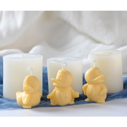 3D Candle Molds DIY Donald Duck Shaped Silicone Mould Handmade Birthday Gift Tool