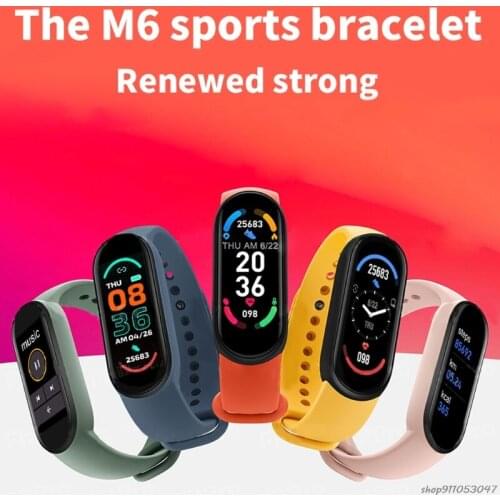 Smart Bands Sport Fitness Tracker M6 Smart Watch Pedometer Heart Rate Blood Pressure Monitor Bluetooth Bracelets Unisex Dropship