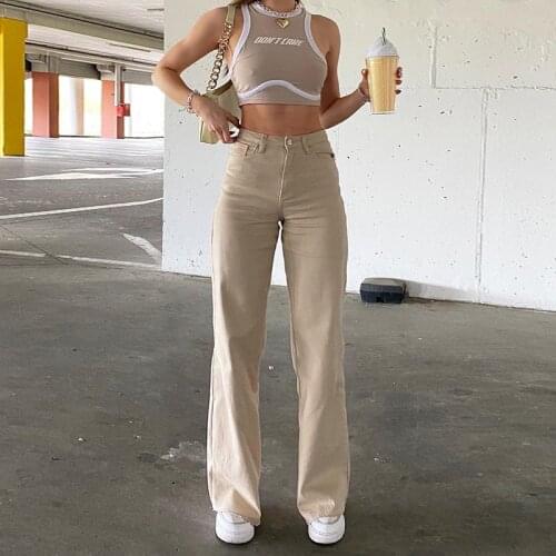 Nowsaa Fashion Loose Jeans Women High Waist Stretch Wide Leg Femme Trousers Casual Comfort Denim Mom Pants 2021 Washed Pants