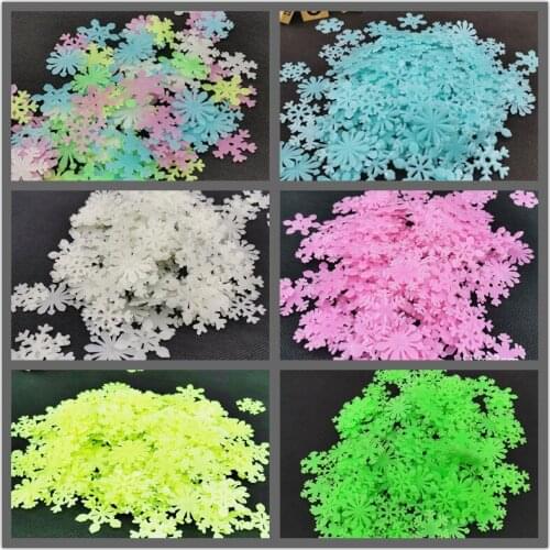 Luminous Snowflake Star Stickers Navidad Ornaments Christmas Decorations for Home 2021 New Year Gifts Natal Decor Xmas DIY Craft