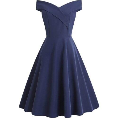 Hepburnstyle Vintage Red Black Womens Evening Dress Polka Dot Print Mid Dress For Women Party Sexy Female Sundress 2021