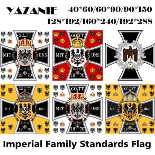 YAZANIE Double Sided Germany Eagle-A Flag Germany Royal Standard Crown Prince Prussia 1871 The King of Prussias Standard Flag