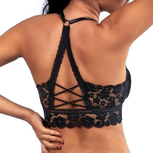 New Arrival Women Bralette Solid Color Beauty Back Lace Underwear Sexy Vest Female Add pad Wireless Bra Seamless Lingerie