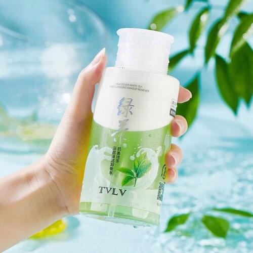 Milk Covered Green Tea Deep Cleaning Makeup Not Stimulate Plant Mild Cleansing Liquid Refreshing Not Greasy Makeup Remover