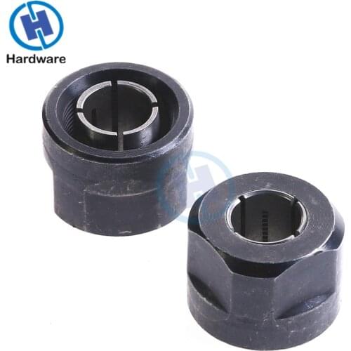 1pc Black Metal Collet Nut Plunge Router Parts 12.7mm Center Hole Diameter 22.5x27mm For Makita 3612