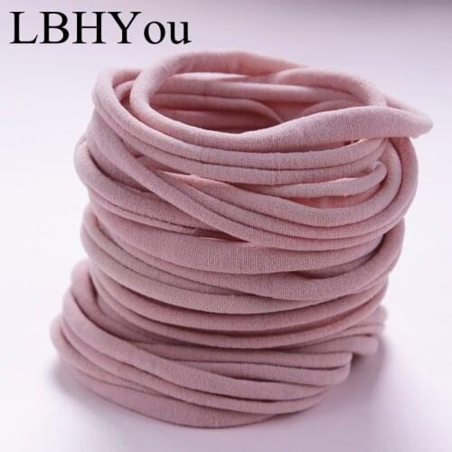 100 pcs Super Soft Traceless Nylon Headbands,Nude Colors Thinny DIY Elastic Stretchy Nylon Hairbands Hair Accessories For Baby