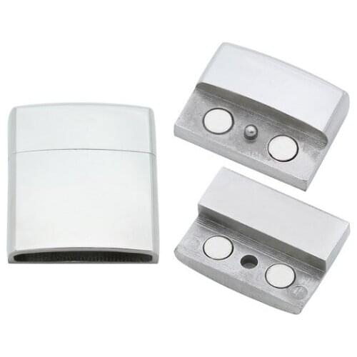 2pcs/lot 18*4mm End Clasp Magnetic Clasps jewelry clasps For Bracelet Leather Cord Bracelet Connectors For Jewelry Making