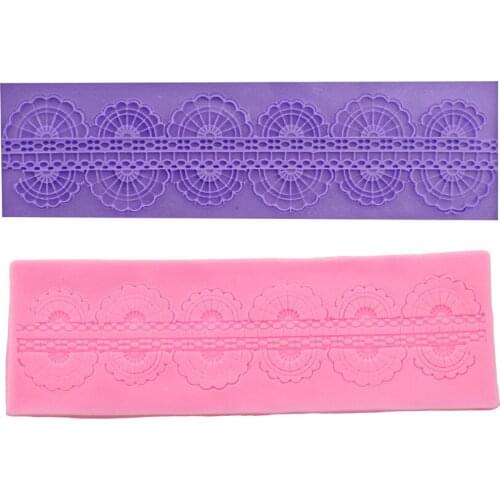 Craft Flower Geometric Totem Lace Silicone Fondant Soap 3D Cake Mold Cupcake Jelly Candy Sugar Decoration Baking tool FQ2178