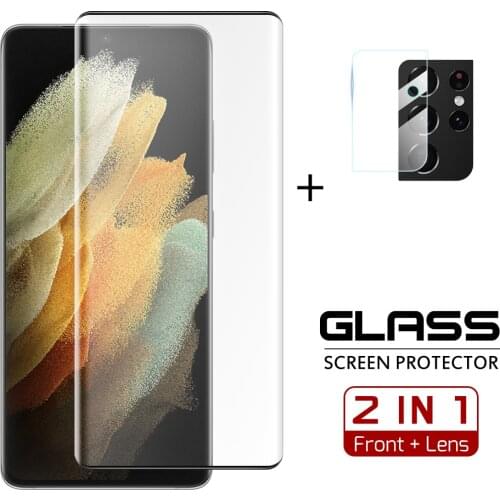 4 in 1 Glass For Samsung Galaxy S21 Ultra Lens Glass For Samsung S21 Plus Screen Protetor For Samsung S20 FE S20 Ultra Plus S 21