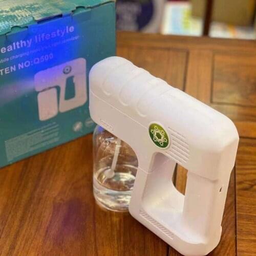 500 ML Household Portable Wireless Handheld Atomization Disinfection Fog Machine Fog Machine Blue Light Nano Steam Spray Gun