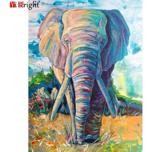 Diamond Embroidery Animal Picture Of Rhinestone Diamond Painting Cross Stitch Elephant Full Square Drill Factory Direct XY1