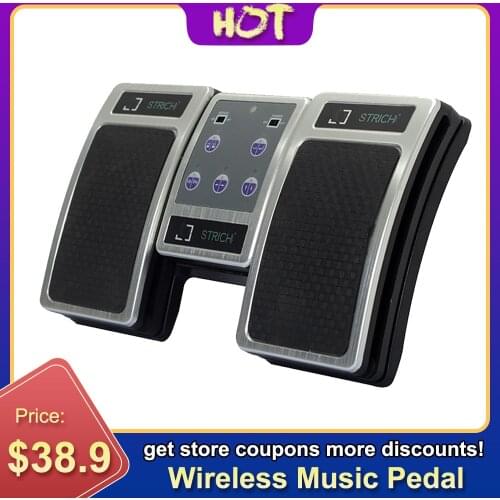 BT Page Turner Wireless Music Pedal for Guitar Violin Piano Rechargeable Electronic Music Sheet Flipping Instrument Accessories