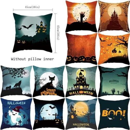 Trick or Treat Halloween Throw Pillow Case Halloween Creative Decorative Pillowcase Halloween Demon Printing Pillow Case ZT283