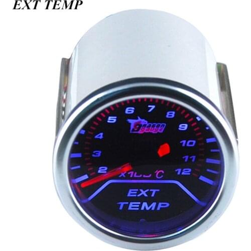 EE support 2" 52mm Universal Automobile Clock White Shell Smoke Tint Len Indicator EGT Exhaust Gas Temp Gauge Kit Meter