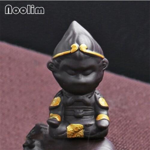 Purple Clay Monkey King Tea Pet Ceramic Animal Figurine Succulents Bonsai Aquarium Decoration Accessories Teahouse Ornament