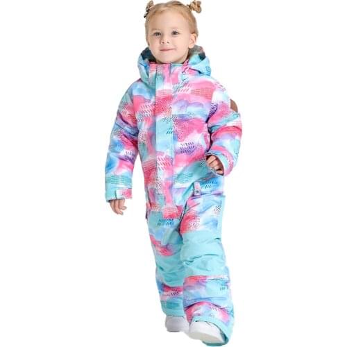 GSOU SNOW Winter Skiing Overall Kids Girls Ski Suit Water-Resistant Breathable Windproof Outdoor Snowboard Coat