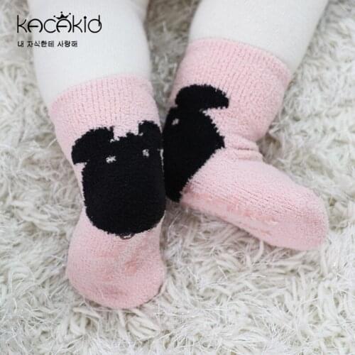 KACAKID Winter Unisex Children Baby Warm Socks Thick Cute Cartoon Pattern Kids Baby Warm Socks Cute Boys Girl Floor Socks Ka1098