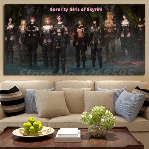 Sorority Girls Of Skyrim 10 In 1 Followers HD Canvas Painting Print Living Room Home Decor Modern Wall Art Oil Painting Poster