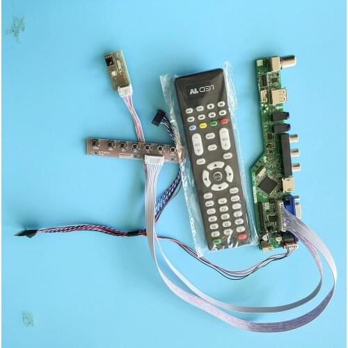 Kit for HT140WXB 40pin USB Controller Doard Screen Audio Remote Display LED VGA LCD Panel 1366x768 TV LVDS AV HDMI Monitor 14"