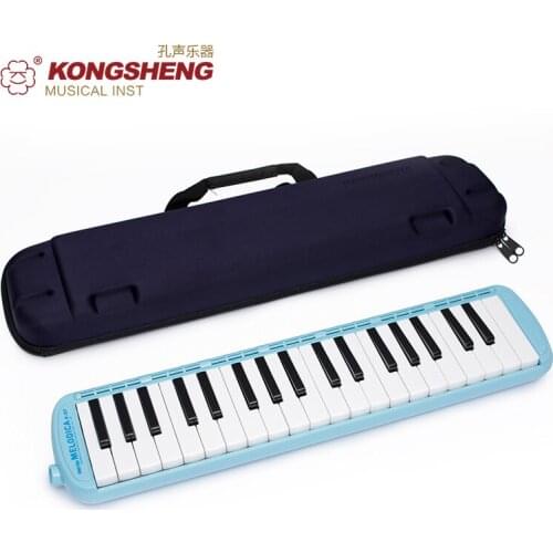 KONGSHENG Melodica 37 Keys Blue Pink Colors Teaching Performance Mouth Organ in eva case Music Musical Instruments Accessory