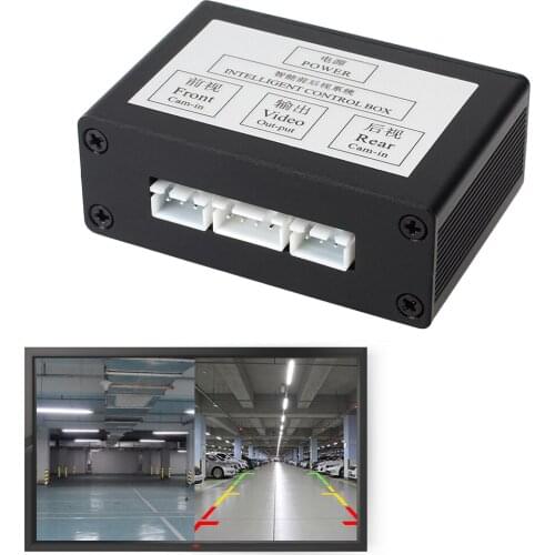 LEEPEE Reversing System Car Parking Camera Video Front And Rear View Two-Way Control Box Channel Converter With Manual Switch