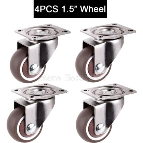 Lightweight casters,size 1.5inch/38mm,TPE rubber,Super mute wheels,bear 25kg/pcs,For bookcase drawer Flower racks JF1442