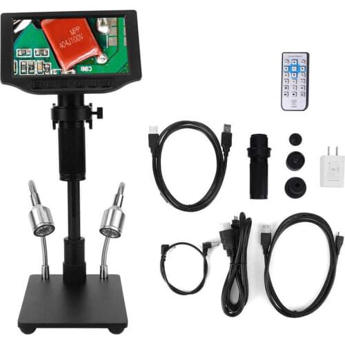 16MP Industrial Electric Video Microscope for Jewelry Identify Phone Repair US Plug 110V-240V Microscope Camera