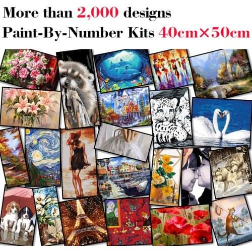 Mileelife Paintting By Numbers for Kids Adults DIY Beginner Oil Painting Kit Home Decoration
