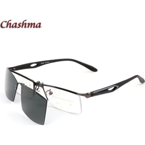 Chashma Brand Design Half Frame Alloy Optical Glasses Sport Eyewear Magnet Sunglasses Clips Polarized Lenses Magnetic Glasses