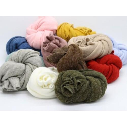 Newborn Stretch Swaddle Wrap Infant Photography Props Baby Solid Color Soft Shooting Accessories