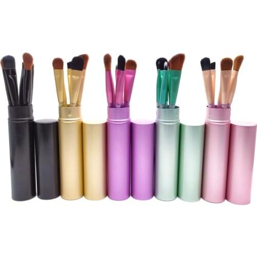 Portable 5pcs/set Eye Makeup Brush Fiber Hair Makeup Brush Set Beginner Beauty Eye Makeup Tools