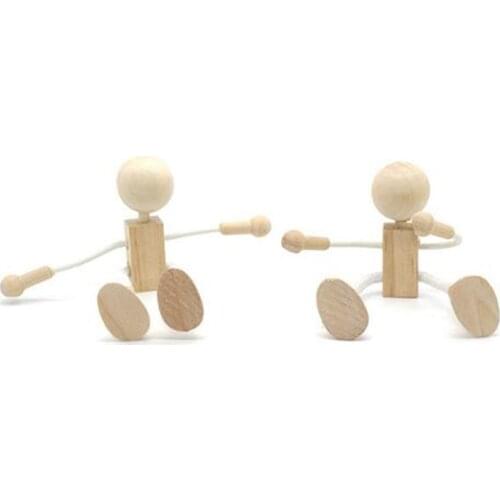 DIY Wooden Assembling Transformation Robot Blocks Kids Handmade Painting Draw Tools Educational Toys For Children Gifts