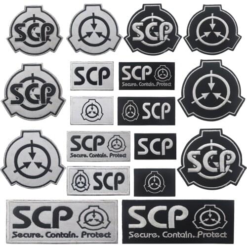 SCP Embroidered Patch Emblem DIY Patches for Clothing Tactical Badge Military Combat Applique For Jacket Bag Jeans Backpack
