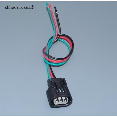 Shhworldsea 3 Pin auto electric housing plug waterproof wiring harness female connector 3 pin ignition coil plug for Honda