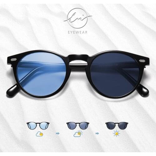 LM Classic Photochromic TR90 Frame Round Polarized Sunglasses Women/Men Brand Designer Sun Glasses Vintage UV400 Modis Oculos