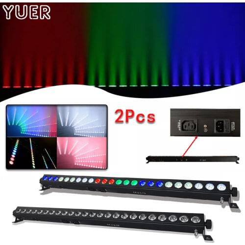 2Pcs/Lot 24X4W RGBW 4IN1 LED Wall Washer Bar Light DMX512 Control Led Wash Stage Light Music DJ Disco Party Wedding Show Light
