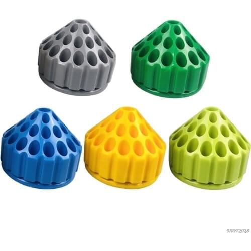 Rotatable Blue Green Gray Yellow Kelly Organizer Box Drill Bits Stand Plastic Grinding Tool Storage Box Bur Holder 21 wholesales