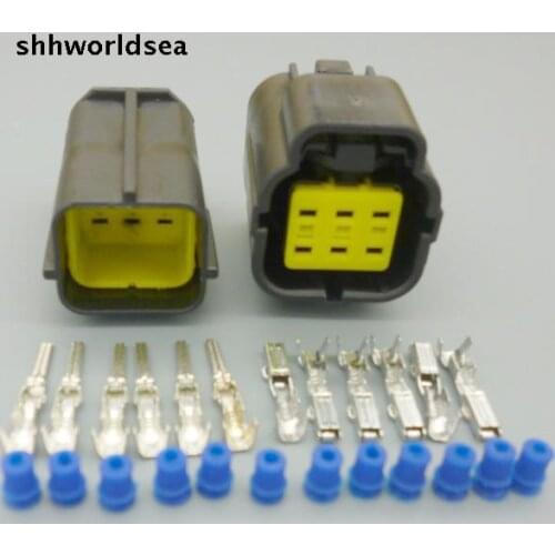 Worldgolden 5/30/100sets/lot Car Waterproof 1.8mm 6Pin male and female Electrical Wire Connector Plug AWG Car Motorcycle Marine