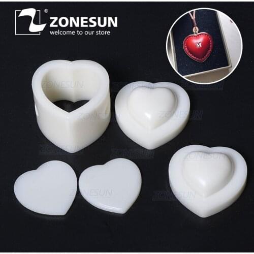 ZONESUN DIY Key Chain Leather Heart Shaped Mold Handcraft Tools Molding Leather Punching Die Cuts Leathercraft Tool Sets